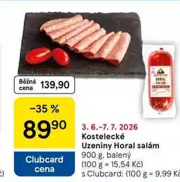 Tesco Kostelecké Uzeniny Horal salám, 900 g, balený nabídka