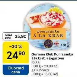 Tesco Gurmán Klub Pomazánka à la krab s jogurtem nabídka