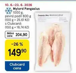 Tesco Mylord Pangasius, 1000 g. pevný podíl 800 g nabídka