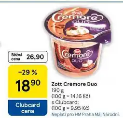 Tesco Zott Cremore Duo nabídka