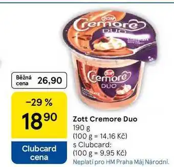 Tesco Zott Cremore Duo nabídka