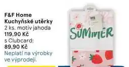 Tesco F&F Home Kuchyňské utěrky, 2 ks. motiv jahoda nabídka
