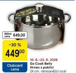 Tesco Go Cook Belly Hrnec s poklicí, 24 cm, nerezavějící ocel nabídka
