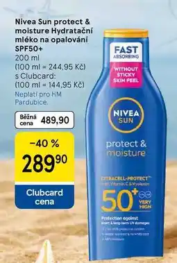 Tesco Nivea Sun protect & moisture Hydratační mléko na opalování SPF50+, 200 ml nabídka