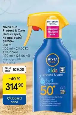 Tesco Nivea Sun Protect & Care Dětský sprej na opalování SPF50+, 250 ml nabídka