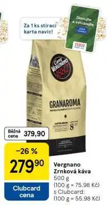Tesco VERGNANO ZRNKOVÁ KÁVA nabídka