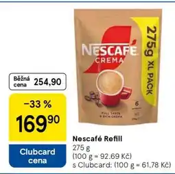 Tesco Nescafé Refill nabídka