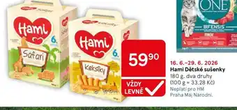 Tesco Hami Dětské sušenky nabídka