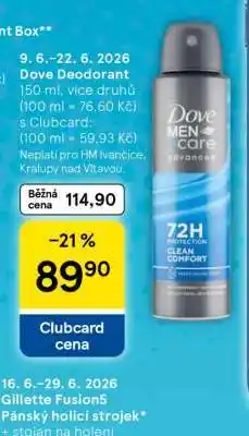 Tesco Dove Deodorant nabídka