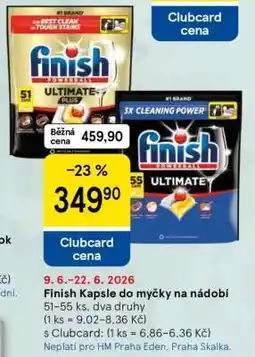 Tesco Finish Kapsle do myčky na nádobí nabídka