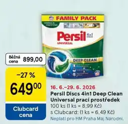 Tesco Persil Discs 4in1 Deep Clean Universal prací prostředek nabídka