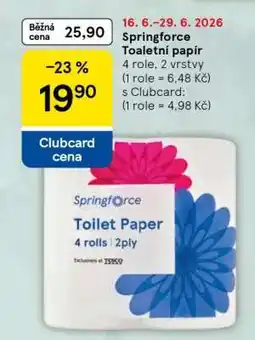 Tesco Springforce Toaletní papír nabídka