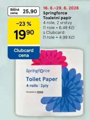 Tesco Springforce Toaletní papír nabídka