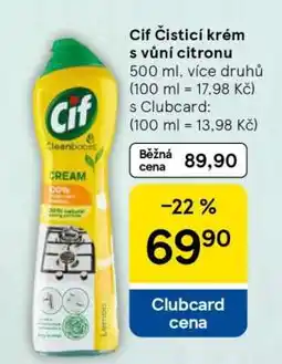 Tesco Cif Čisticí krém s vůní citronu nabídka