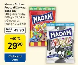 Tesco Maoam Stripes Football žvýkací bonbóny nabídka