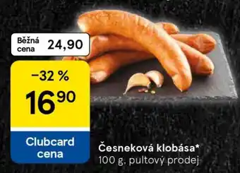 Tesco Česneková klobása nabídka