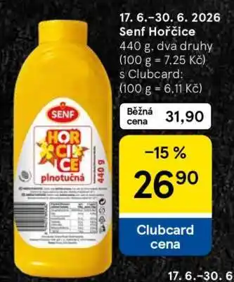 Tesco Senf Hořčice nabídka