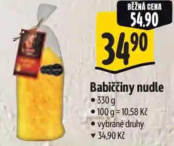 Albert Babiččiny nudle nabídka