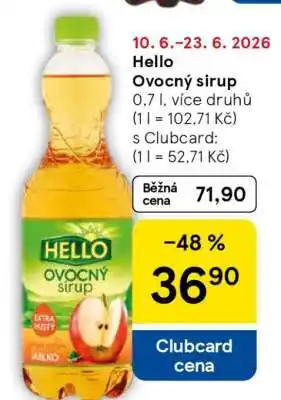 Tesco Hello Ovocný sirup nabídka