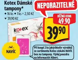 Albert Kotex Dámské tampony nabídka