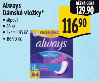 Albert Always Dámské vložky nabídka