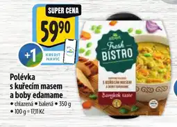 Albert Polévka s kuřecím masem a boby edamame nabídka