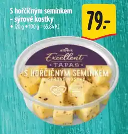 Albert S hořčičným semínkem - sýrové kostky nabídka