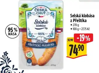 Albert Selská klobása z Přeštíka nabídka