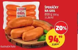 Penny Market Špekáčky na gril nabídka