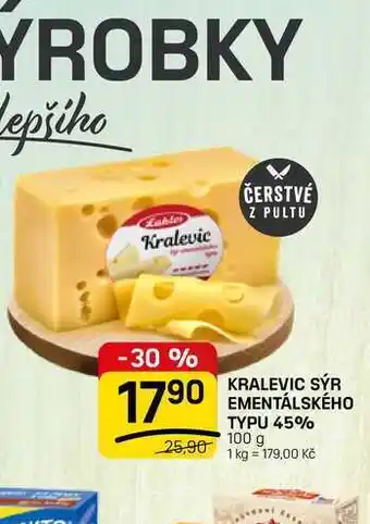 Flop KRALEVIC SÝR EMENTÁLSKÉHO TYPU 45% nabídka
