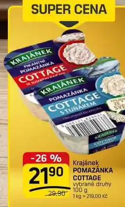 Flop POMAZÁNKA COTTAGE vybrané druhy nabídka