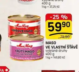 Flop MASO VE VLASTNÍ ŠŤÁVĚ vybrané druhy nabídka
