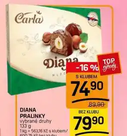 Flop DIANA PRALINKY vybrané druhy nabídka