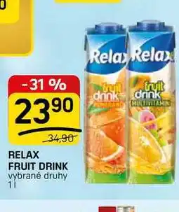 Flop RELAX FRUIT DRINK vybrané druhy nabídka