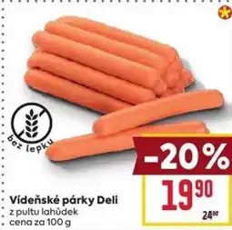 Billa Vídeňské párky Deli nabídka