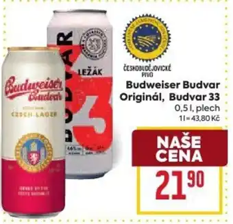 Billa Budweiser Budvar Originál, Budvar 33 nabídka