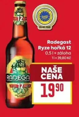Billa Radegast Ryze hořká 12 nabídka