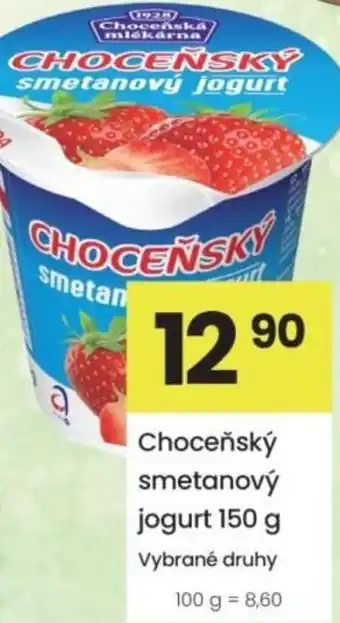 Kubík potraviny Choceňský smetanový jogurt nabídka