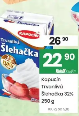 Kubík potraviny Kapucín Trvanlivá Šlehačka 32% nabídka