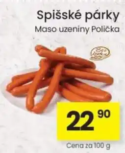 Kubík potraviny Spišské párky nabídka