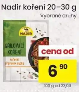 Kubík potraviny Nadir koření nabídka