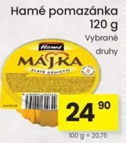 Kubík potraviny Hamé pomazánka nabídka