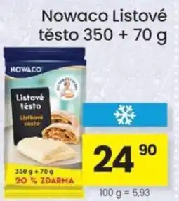Kubík potraviny Nowaco Listové těsto nabídka