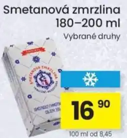 Kubík potraviny Smetanová zmrzlina nabídka