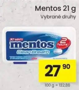 Kubík potraviny Mentos nabídka