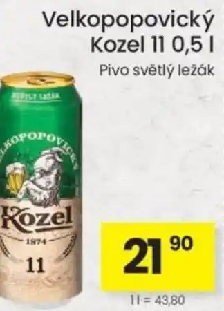 Kubík potraviny Velkopopovický Kozel 11 nabídka