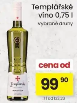 Kubík potraviny Templářské víno nabídka