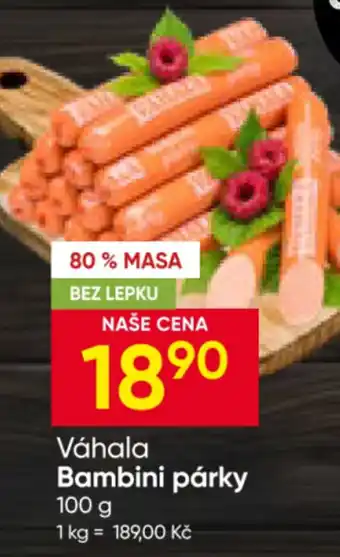 Hruška Váhala Bambini párky nabídka