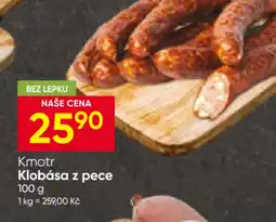 Hruška Kmotr Klobása z pece nabídka