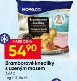 Hruška Bramborové knedlíky s uzeným masem nabídka